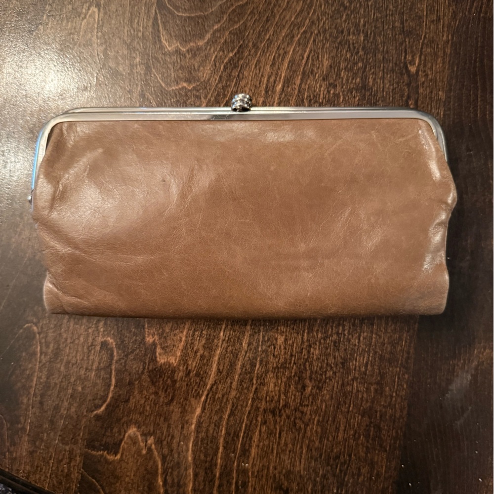 Hobo Brown Leather Clutch